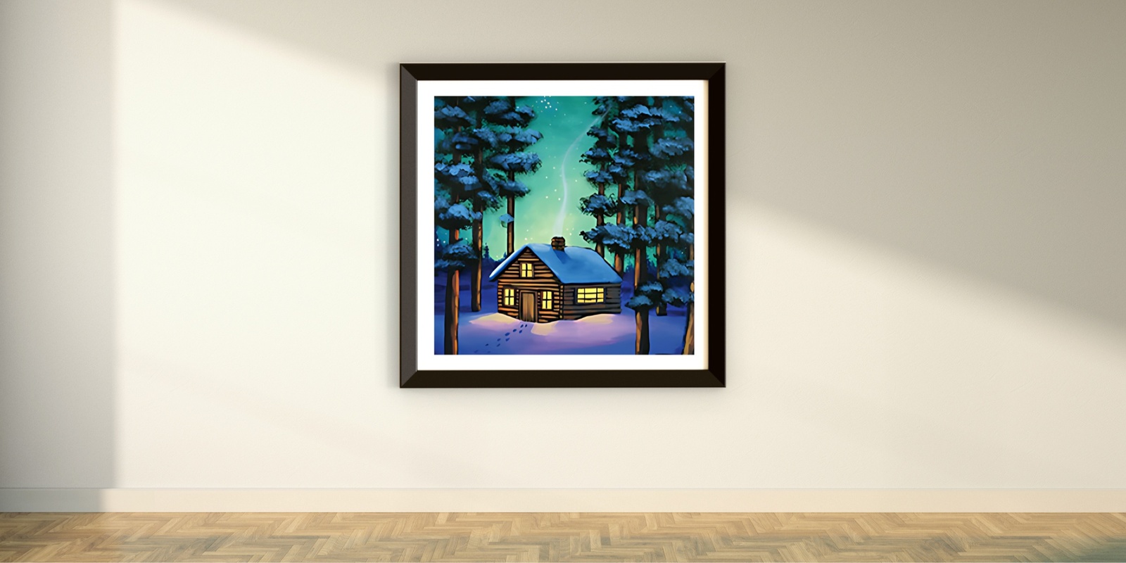 Banner image for Warm Winter Cabin Instructed Painting Event 