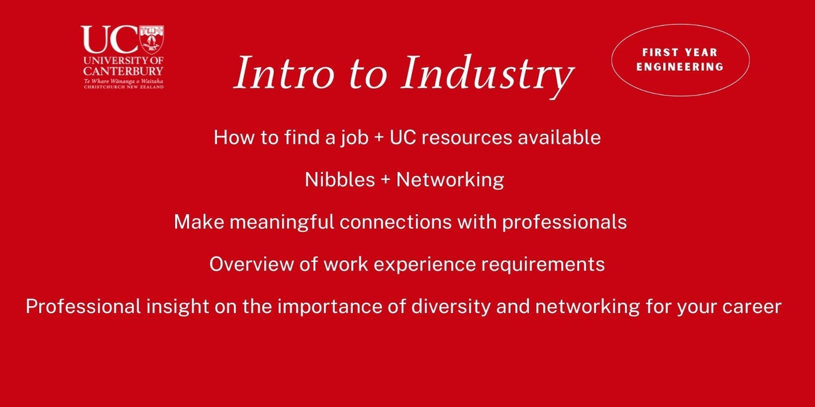 Banner image for Intro to Industry: The importance of diversity and networking from University to Industry