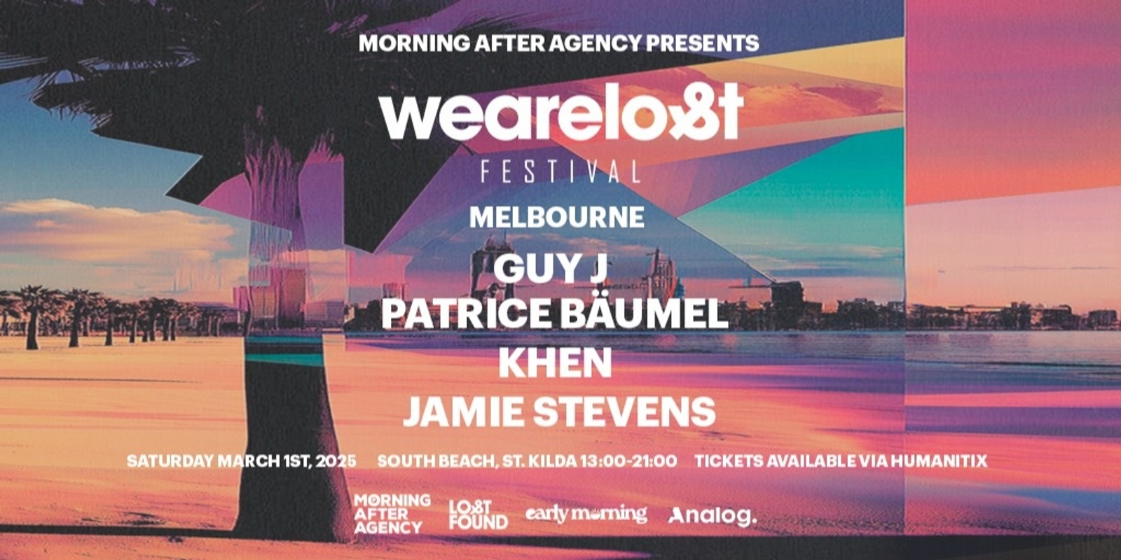 Banner image for We Are Lost Festival - Melbourne (Guy J, Patrice Bäumel, Khen, Jamie Stevens)