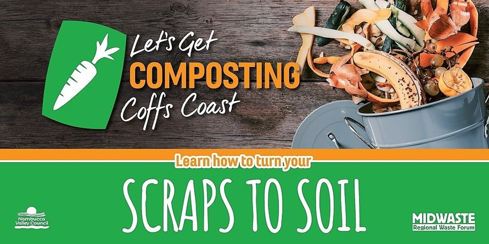 Banner image for Scraps to Soil Composting Workshop - Growing Together Community Garden, Nambucca Heads - POSTPONED DUE TO LOW NUMBERS AND BAD WEATHER FORECAST