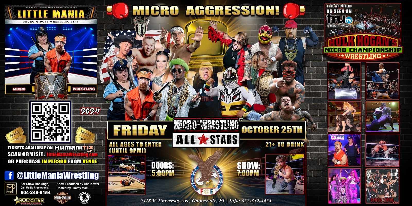 Banner image for Gainesville, FL - Micro-Wrestling All * Stars: Little Mania Rips Through the Ring!