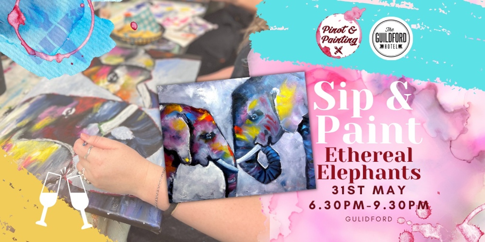 Ethereal Elephants - Sip & Paint @ The Guildford Hotel