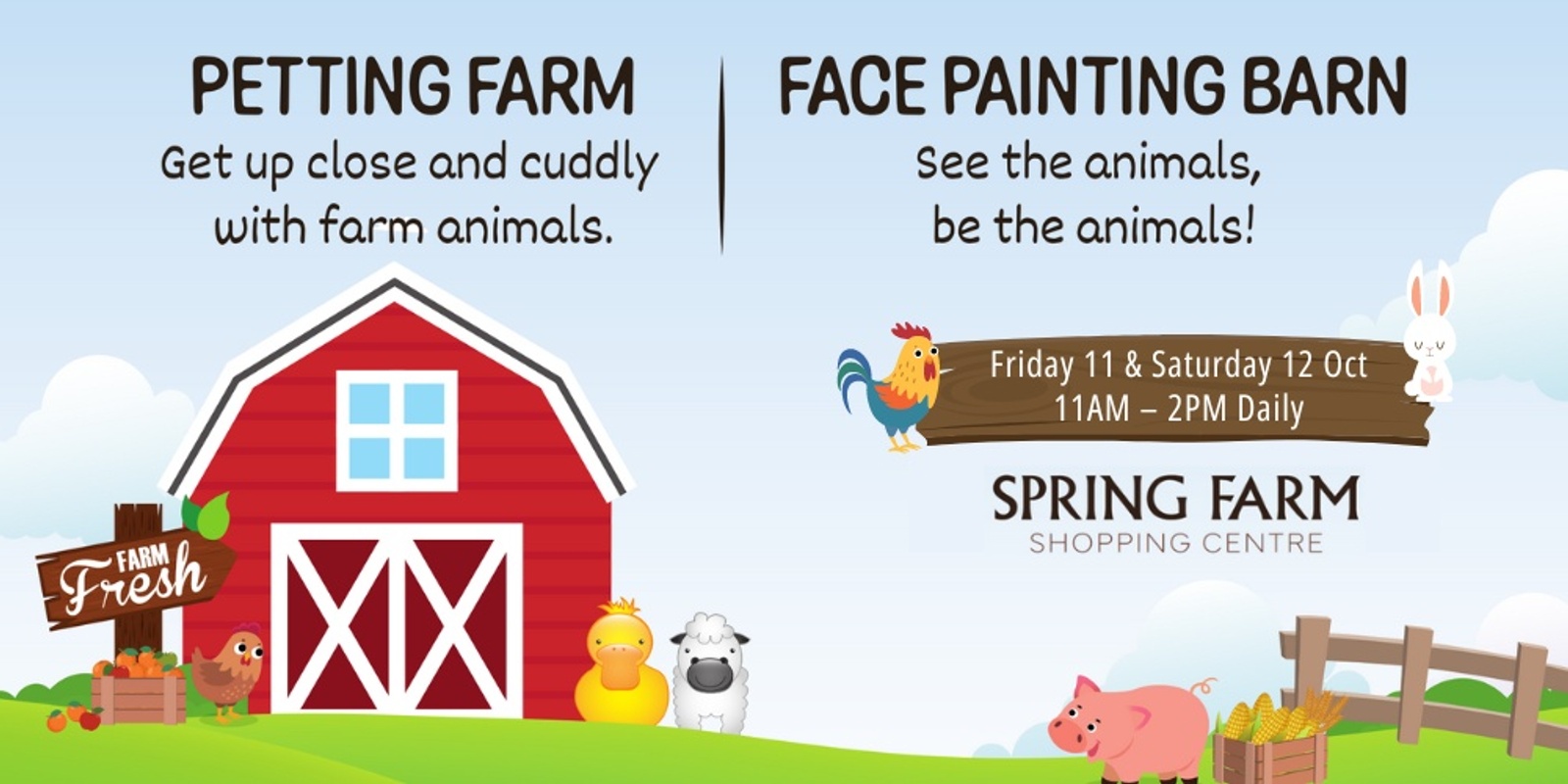 Banner image for Farm Days Petting Zoo | Spring Farm Shopping Centre 