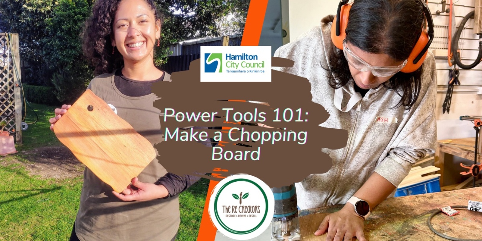 Banner image for Power Tools 101: Make a Chopping Board, Waimarie Community House Saturday 18 January 2.00pm - 5.00pm