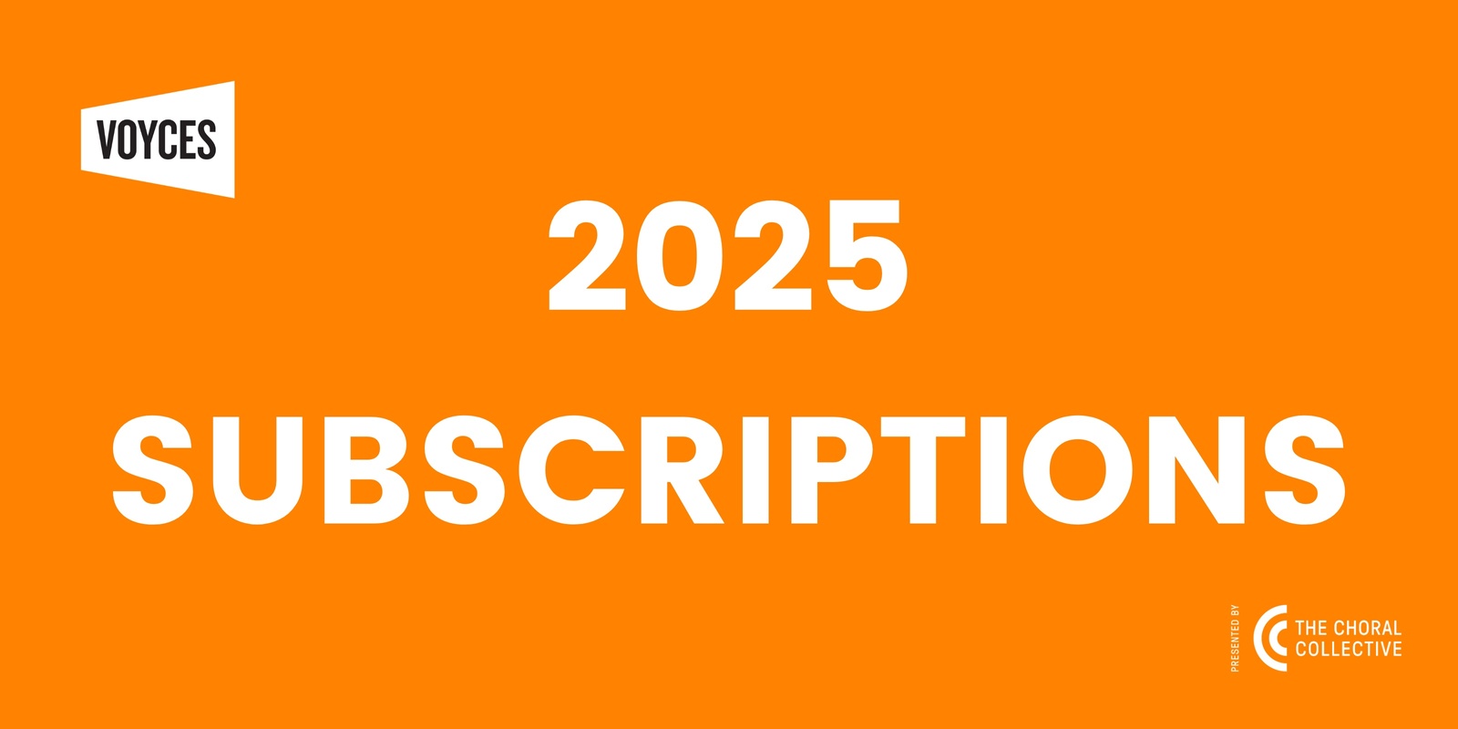 Banner image for Voyces 2025 Subscriptions