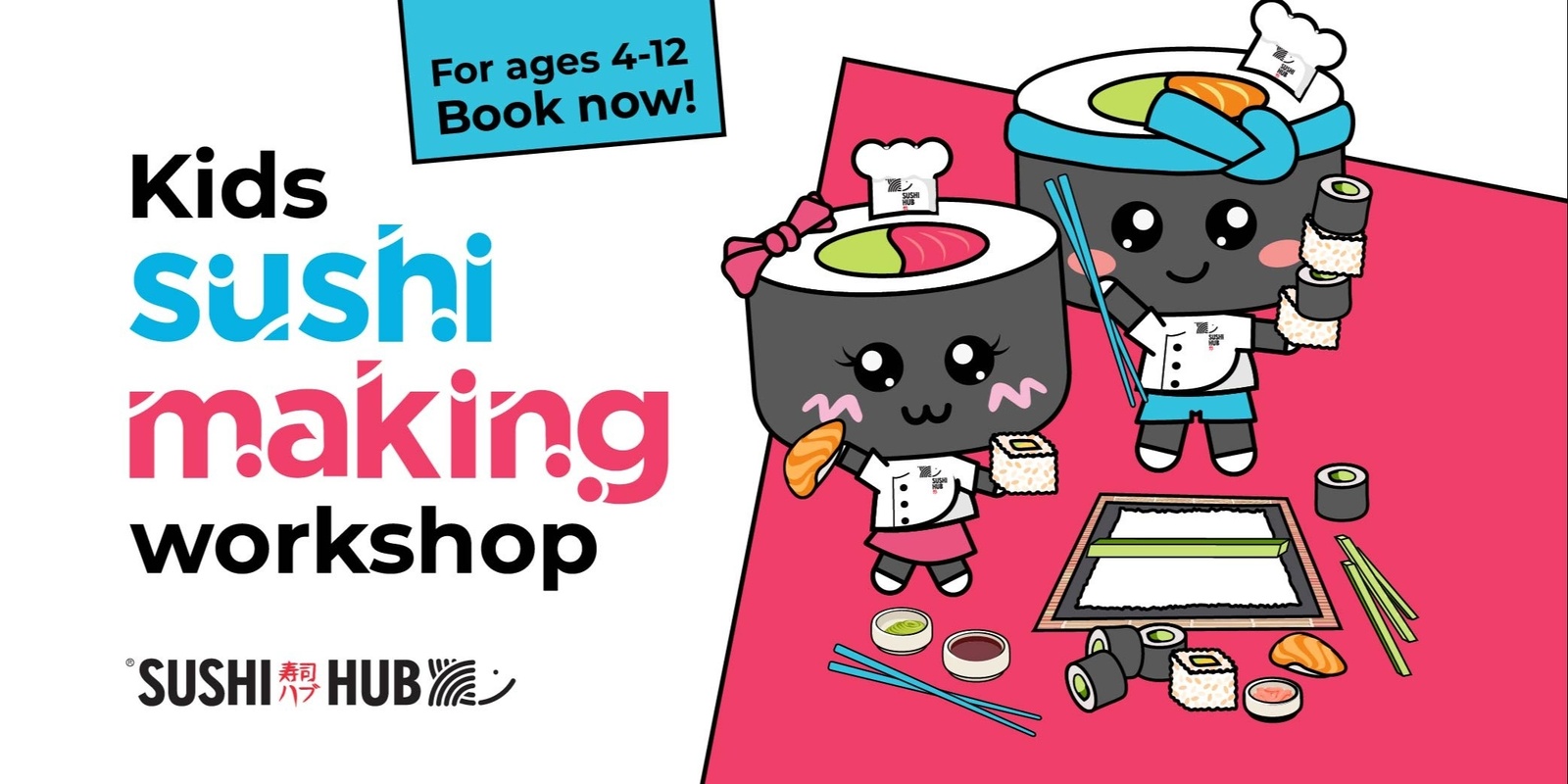 Banner image for Sushi Hub x Westfield Tea Tree Plaza Kids Sushi Making Workshop