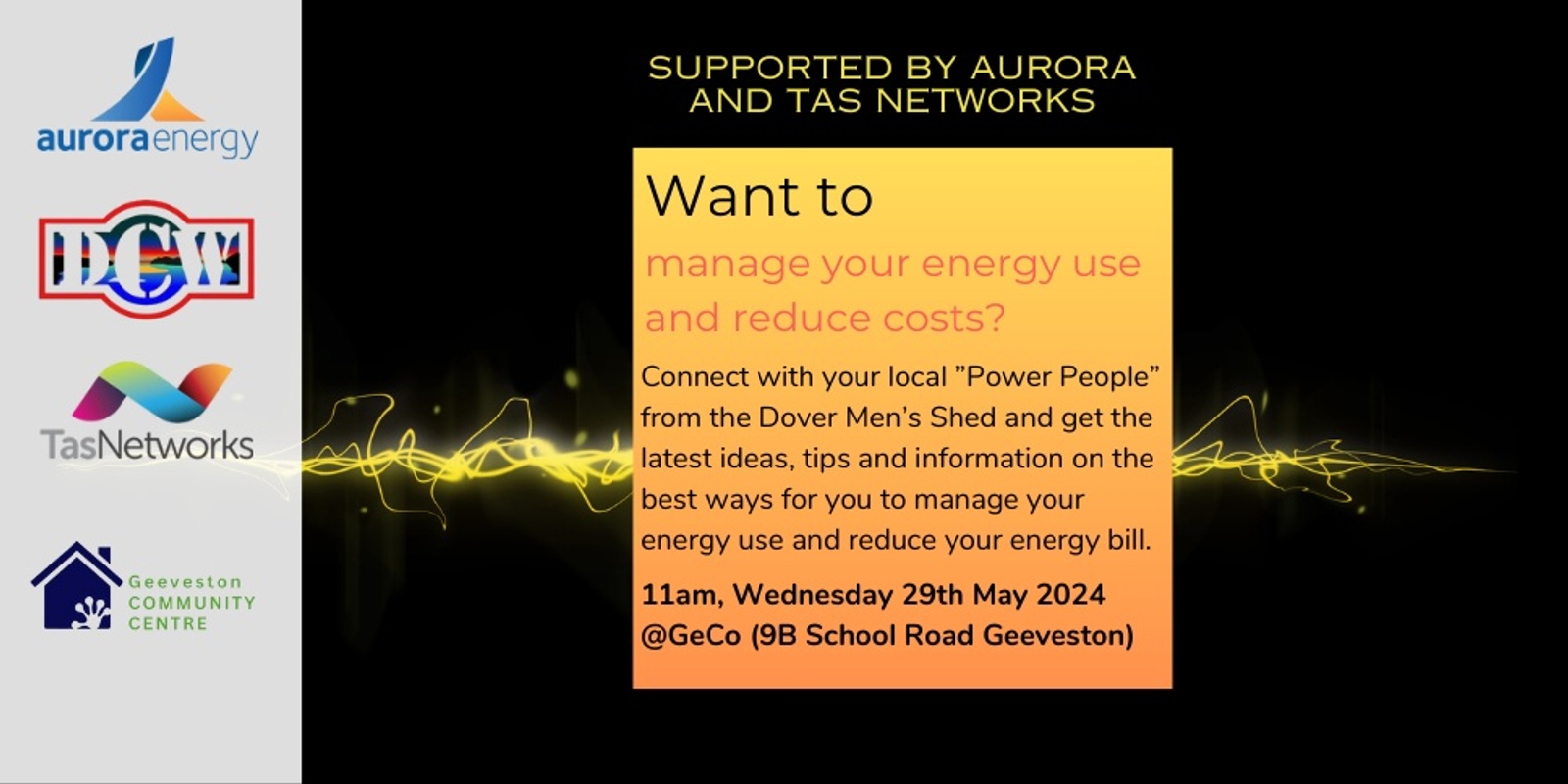 Banner image for Manage your energy use & reduce costs