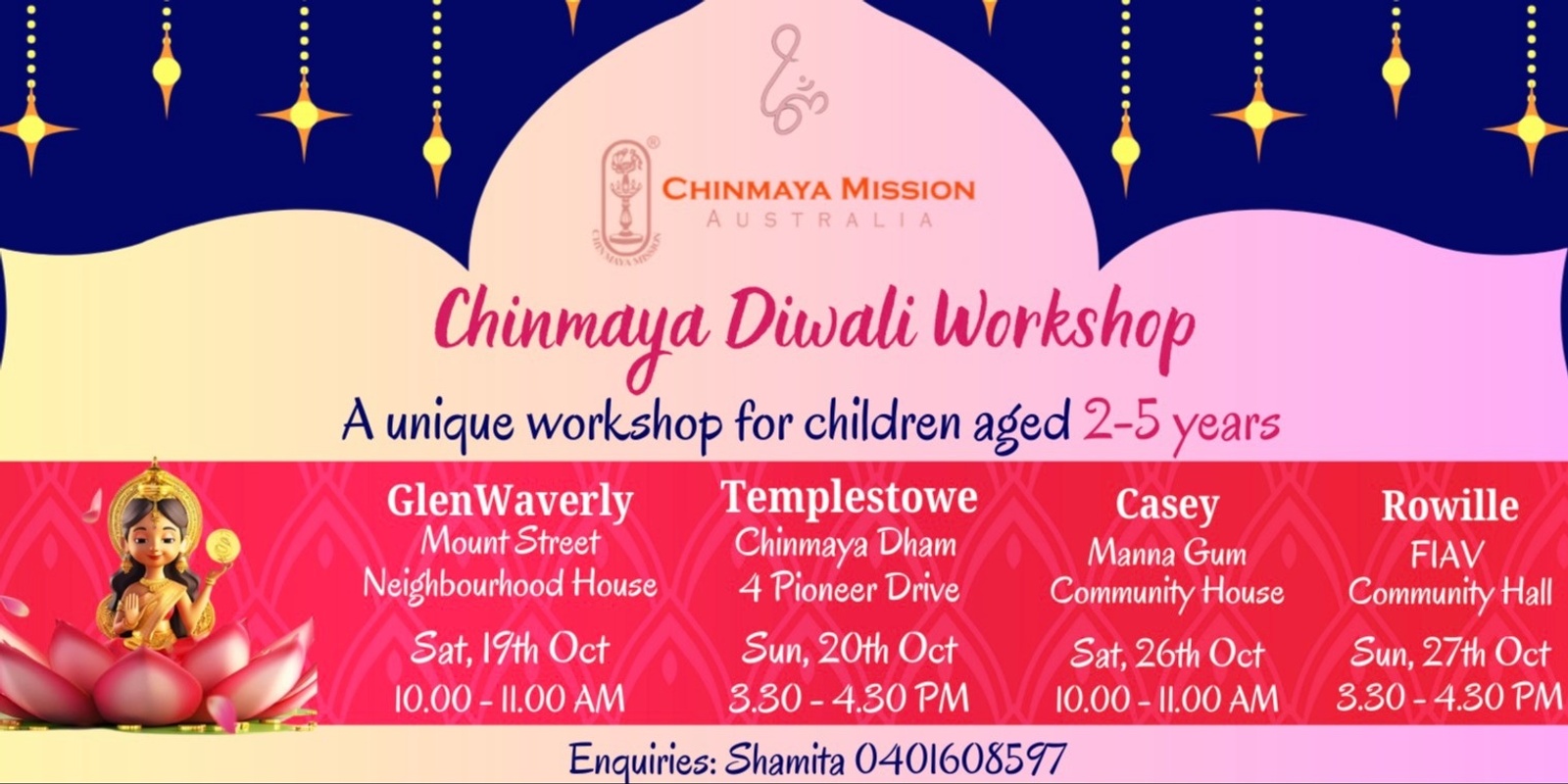 Banner image for Chinmaya Diwali Workshop for Shishu's [AGE 2-5 Years]