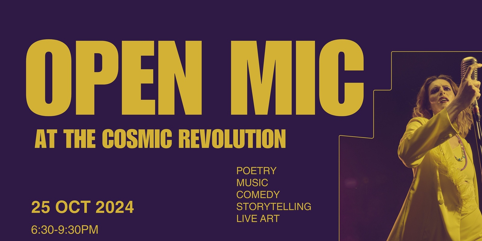 Banner image for OPEN MIC @ The Cosmic Revolution