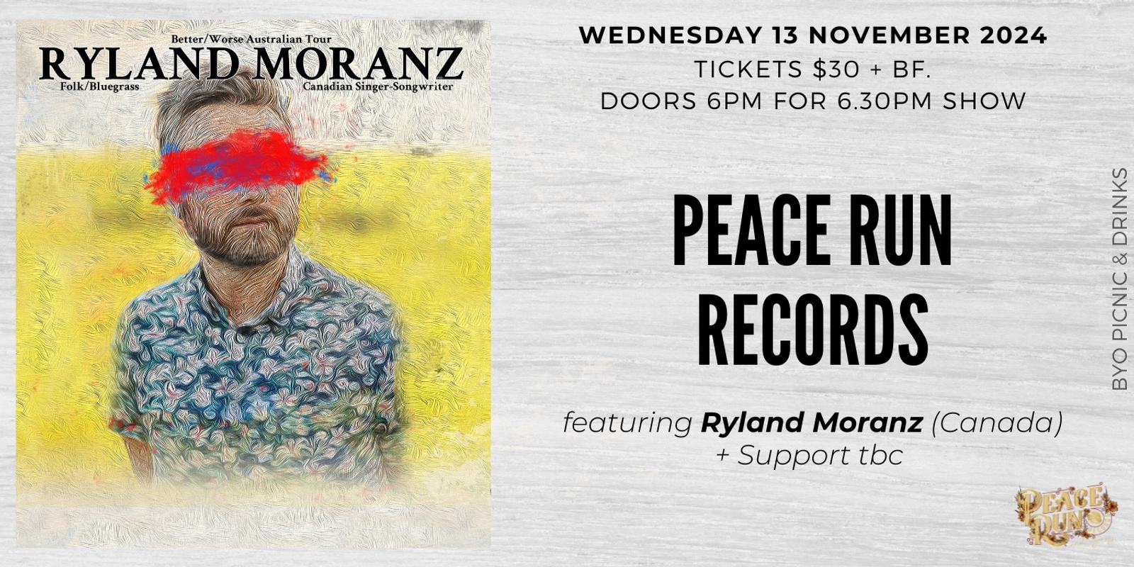 Banner image for Ryland Moranz (Canada) Live at Peace Run Records