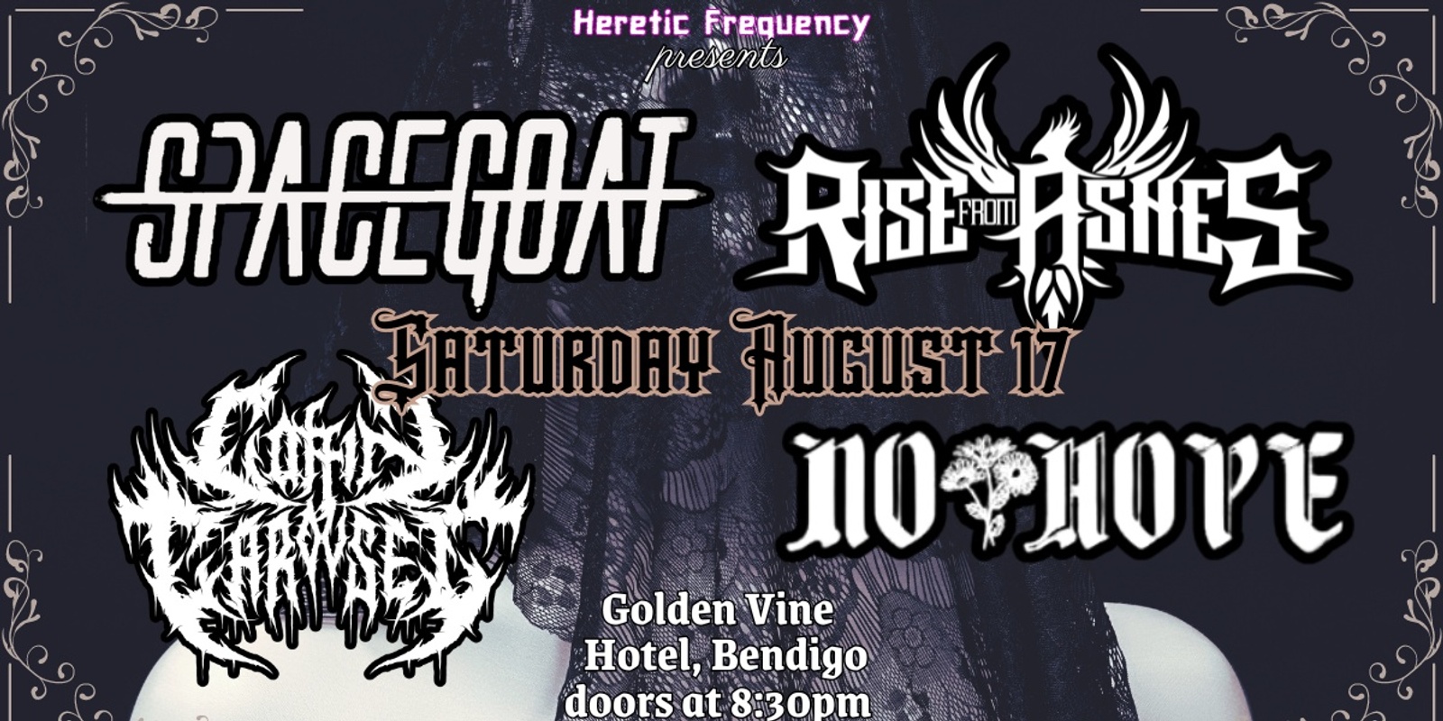 Banner image for SPACEGOAT x RISE FROM ASHES x COFFIN CAROUSEL x NO HOPE