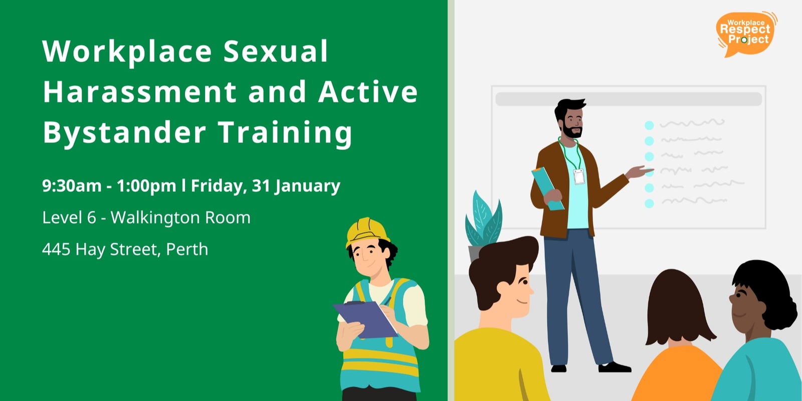 Banner image for Workplace Sexual Harassment and Active Bystander Training - Perth