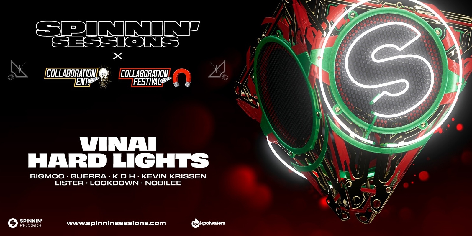 Banner image for SPINNIN’ SESSIONS ⚫⚪ x VINAI [DJ MAG | ITA DUO] 🟩⬜🟥 x COLLABORATION FESTIVAL [001] 🔗🧲🔗💡x MELBOURNE PAVILION 🎪📍 x CHRISTMAS SUMMER PRE-PARTY 🟢🔴🎄🦌 X INDOOR/OUTDOOR X DAY/NIGHT ☀️🌙 [SAT, 21st DEC. | 1:00 PM - 1:00 AM] 