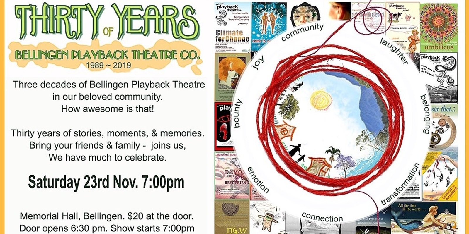 Banner image for 30 Years of Bellingen Playback Theatre Company
