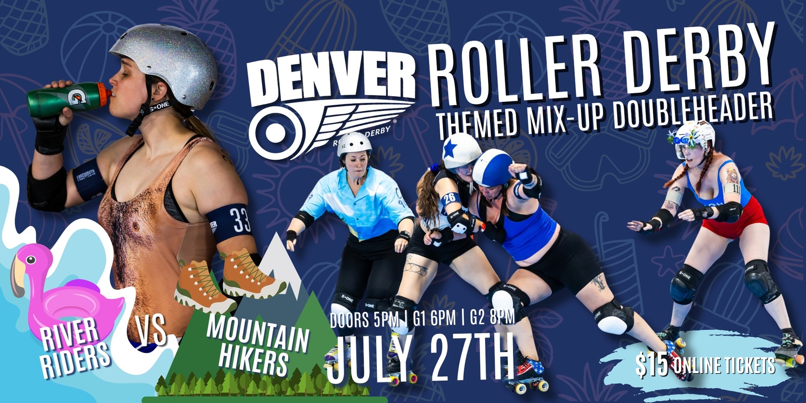 Banner image for Denver Roller Derby Doubleheader July 2024