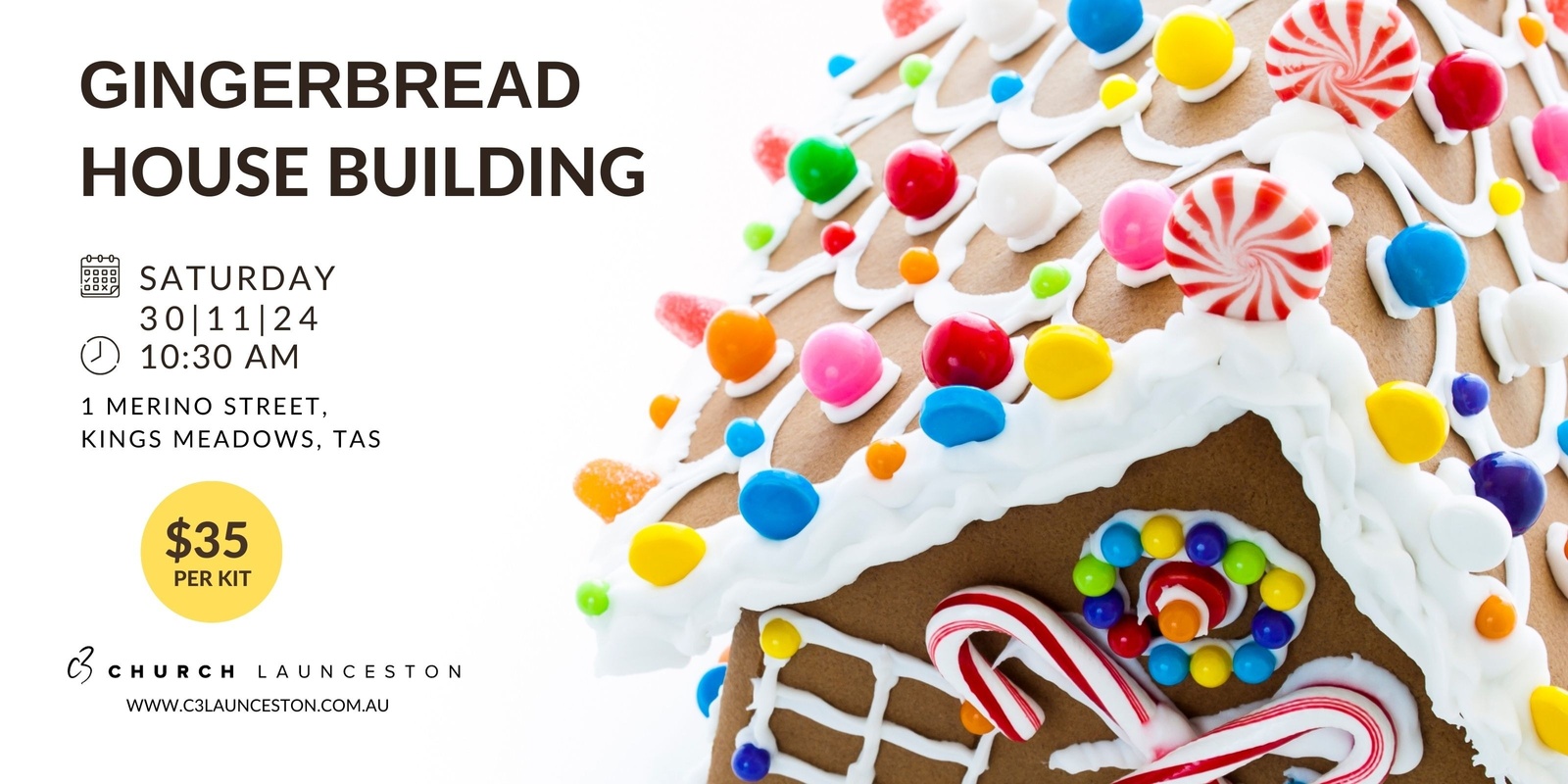 Banner image for C3 Launceston - Gingerbread House Building