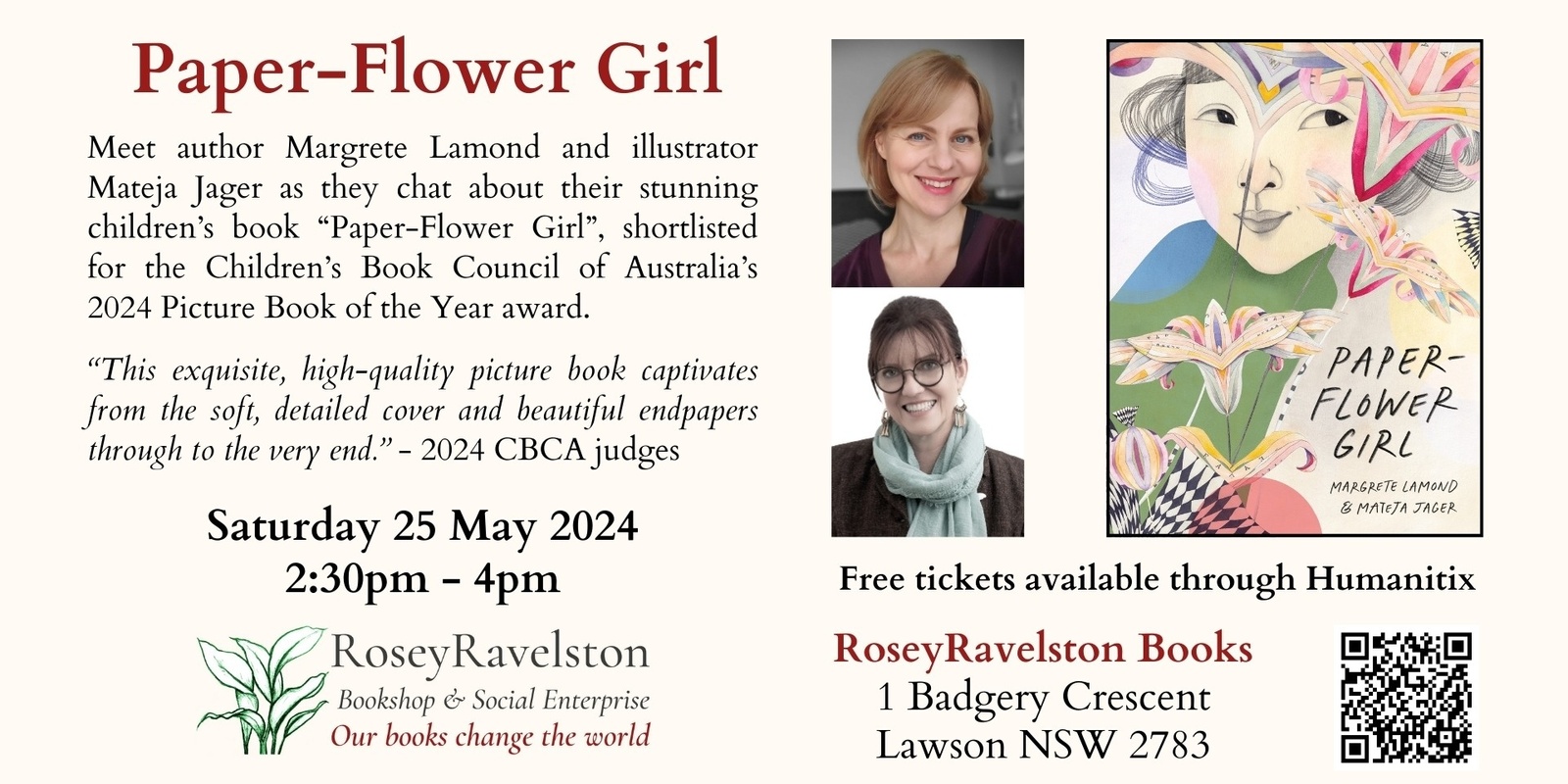 Banner image for Author Talk - Paper-Flower Girl