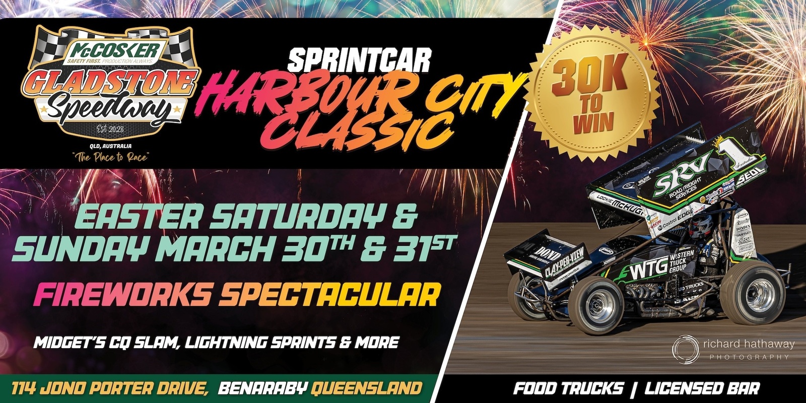 Banner image for McCosker Gladstone Speedway - Sprintcar Harbour City Classic  