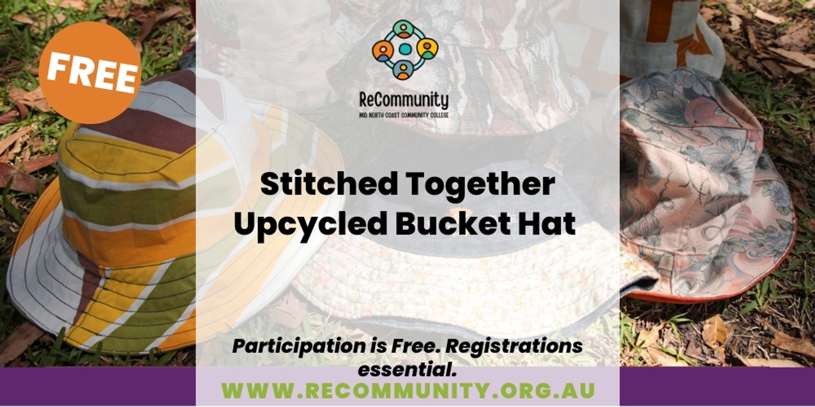 Banner image for Upcycled Bucket Hat |PORT MACQUARIE