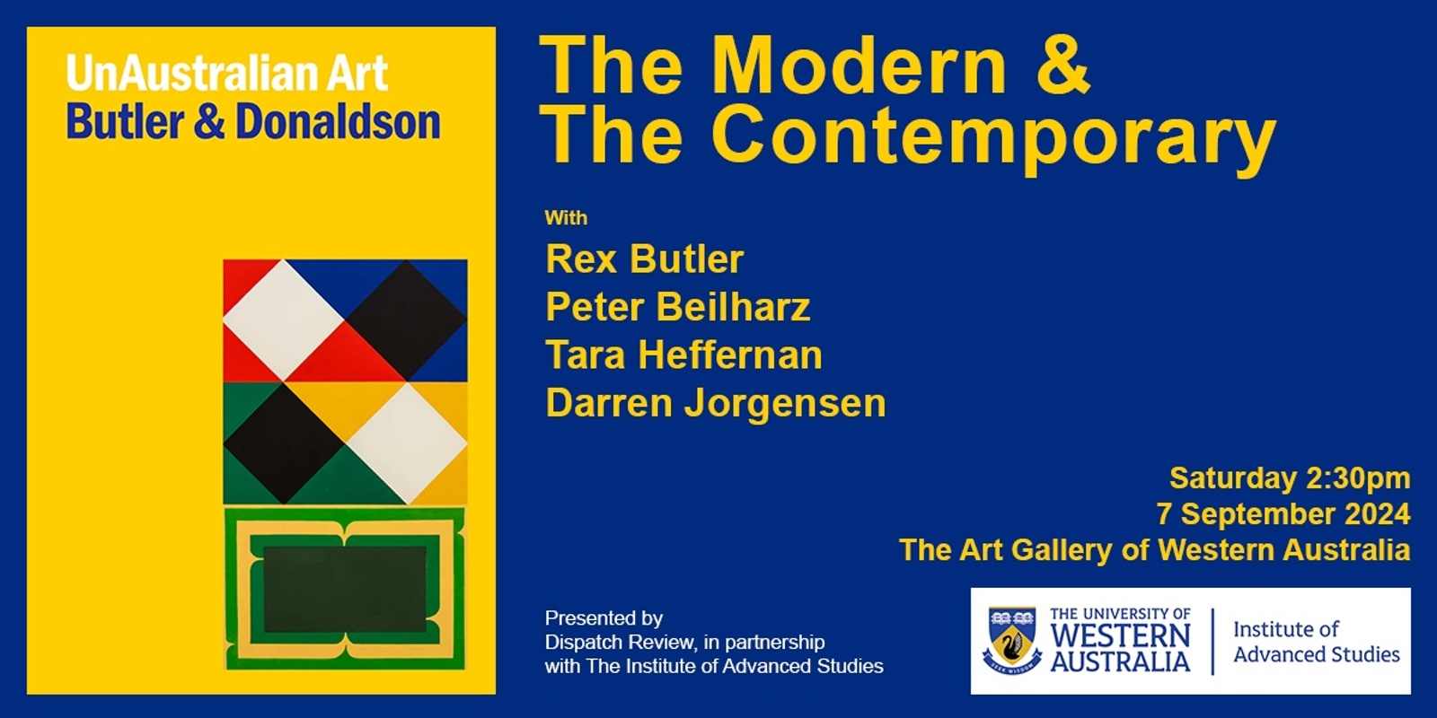 Banner image for The Modern and the Contemporary: A conversation with Rex Butler, Tara Heffernan, Darren Jorgensen and Peter Beilharz