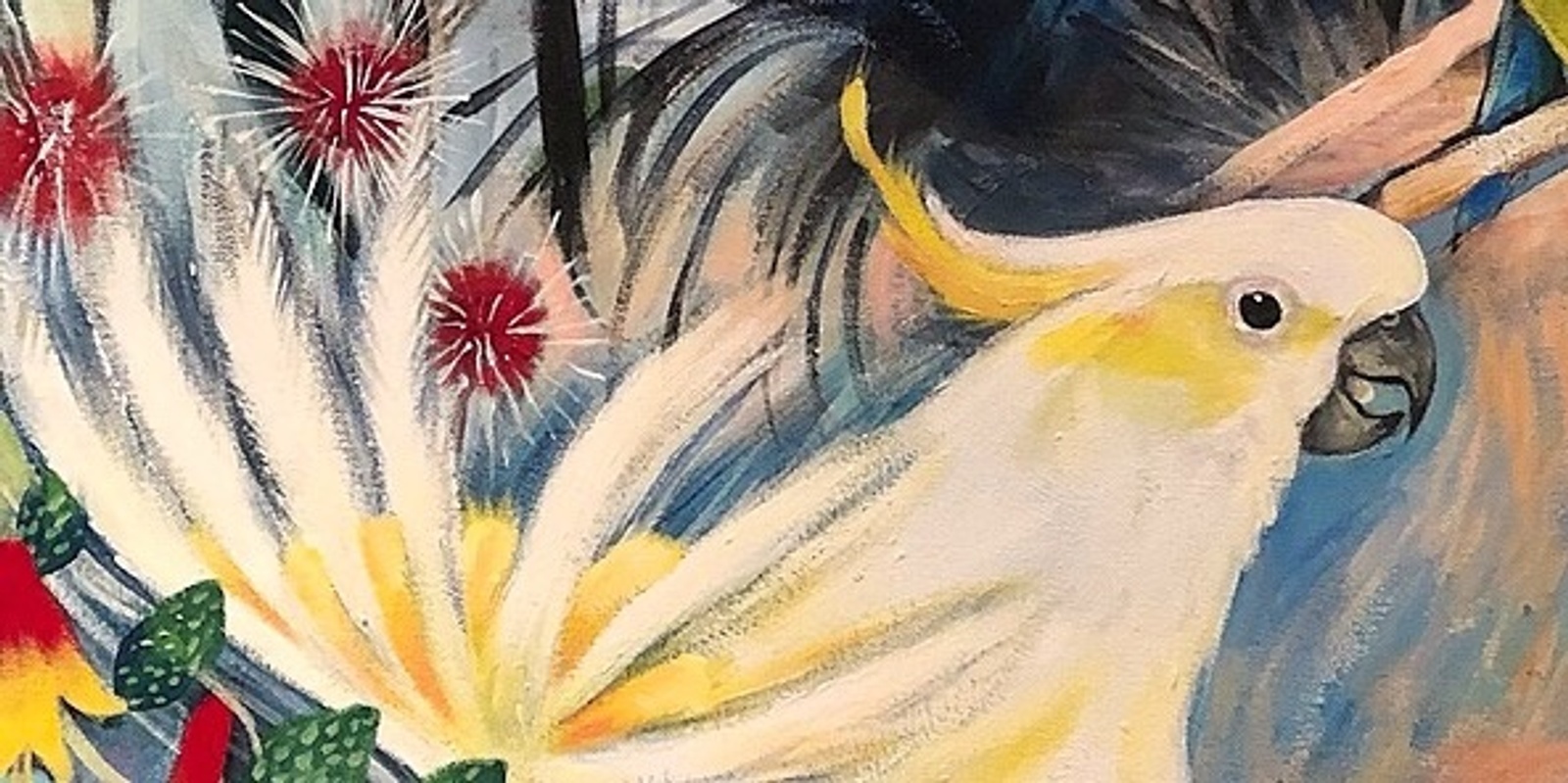 Banner image for ‘Fleurieu Feathers and Paint a Christmas Cockatoo’  ART.WINE.FOOD