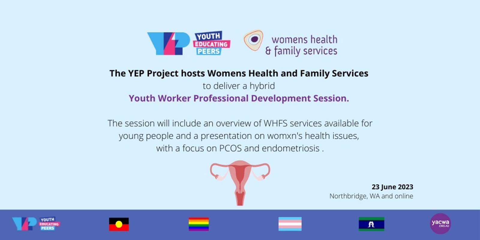 Banner image for YEP hosts Women's Health and Family Services for the Youth Sector (Hybrid Session)