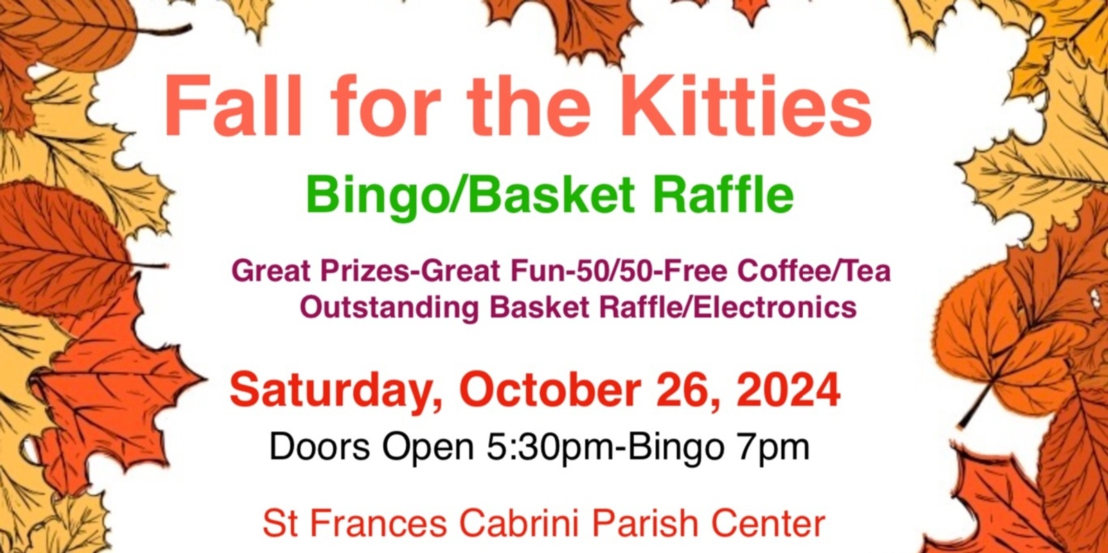 Banner image for Fall for the Kitties Bingo