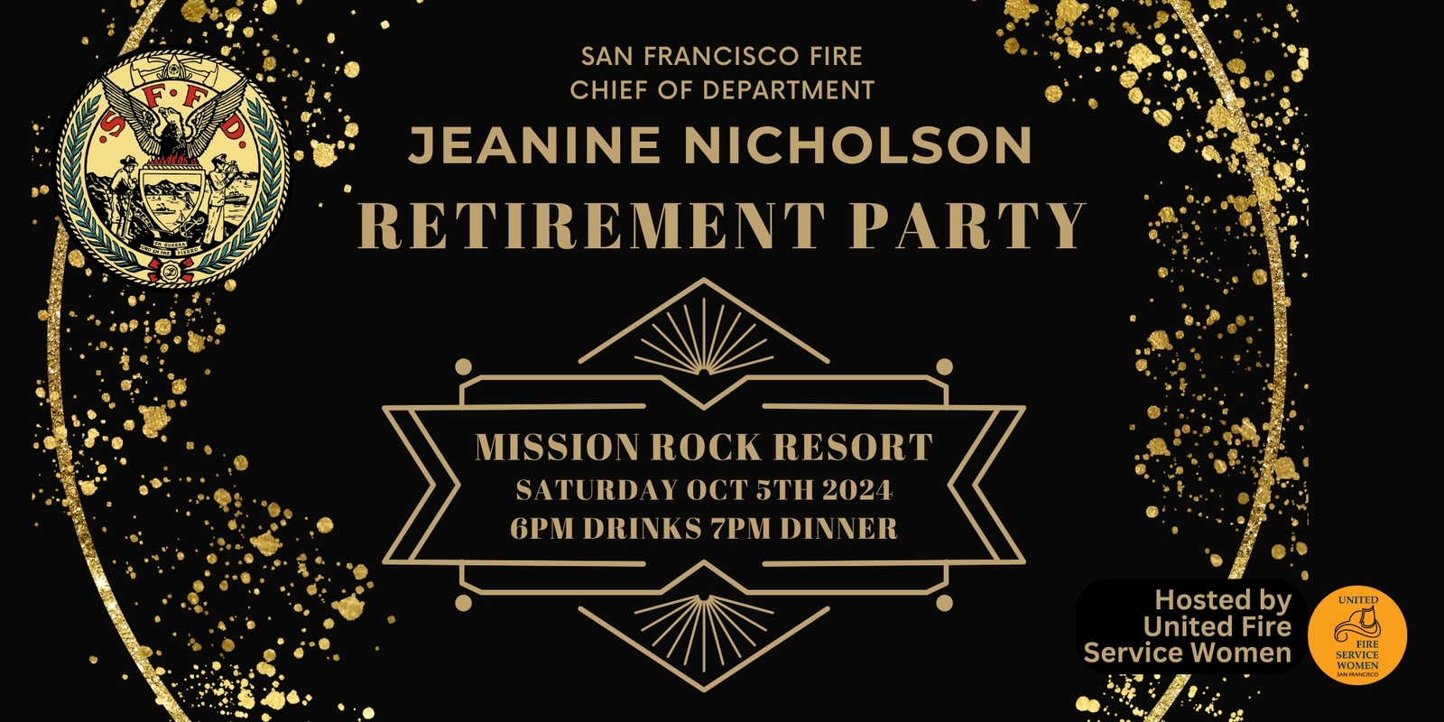 Banner image for SFFD Chief Jeanine Nicholson Retirement Party