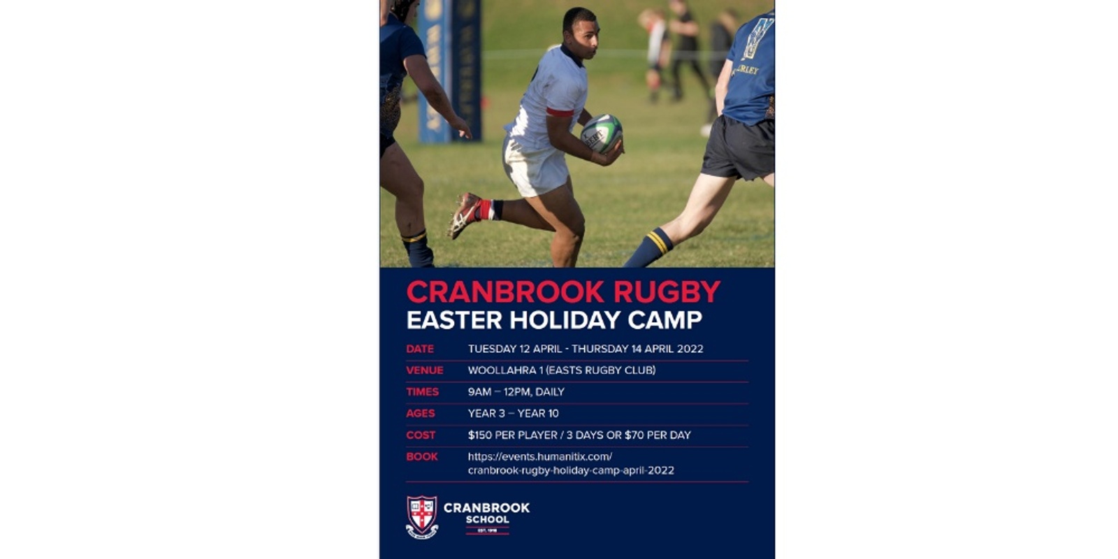 Banner image for Cranbrook Rugby Holiday Camp - April 2022