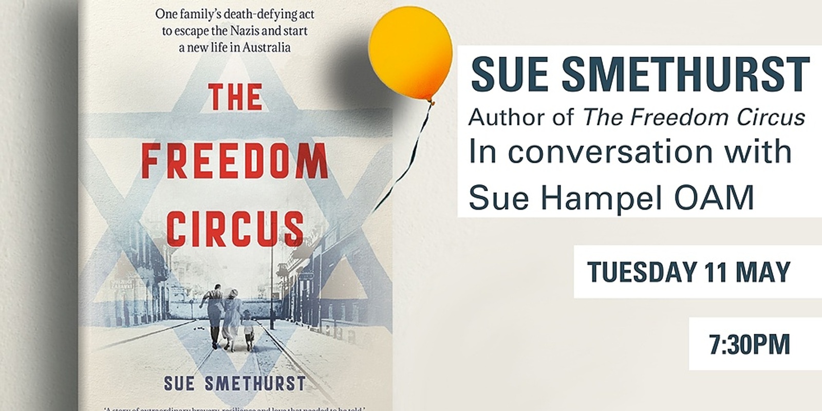 Banner image for The Freedom Circus: Sue Smethurst in Conversation with Sue Hampel OAM