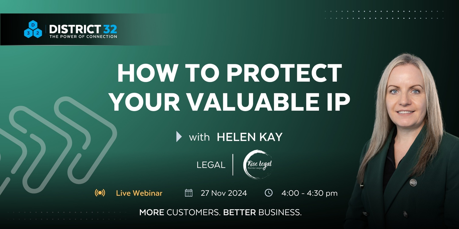 Banner image for District32 Expert Webinar: How to Protect Your Valuable IP