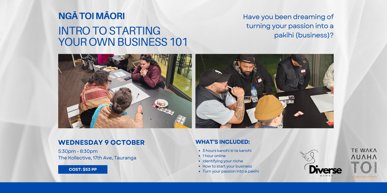 Banner image for Ngā Toi Māori: Intro to Starting Your Own Business 101