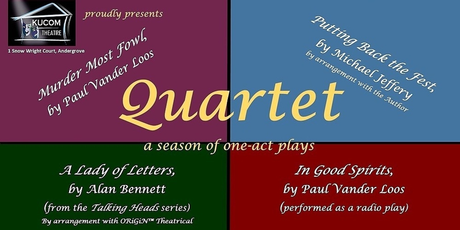 Banner image for Quartet: a season of one-act plays