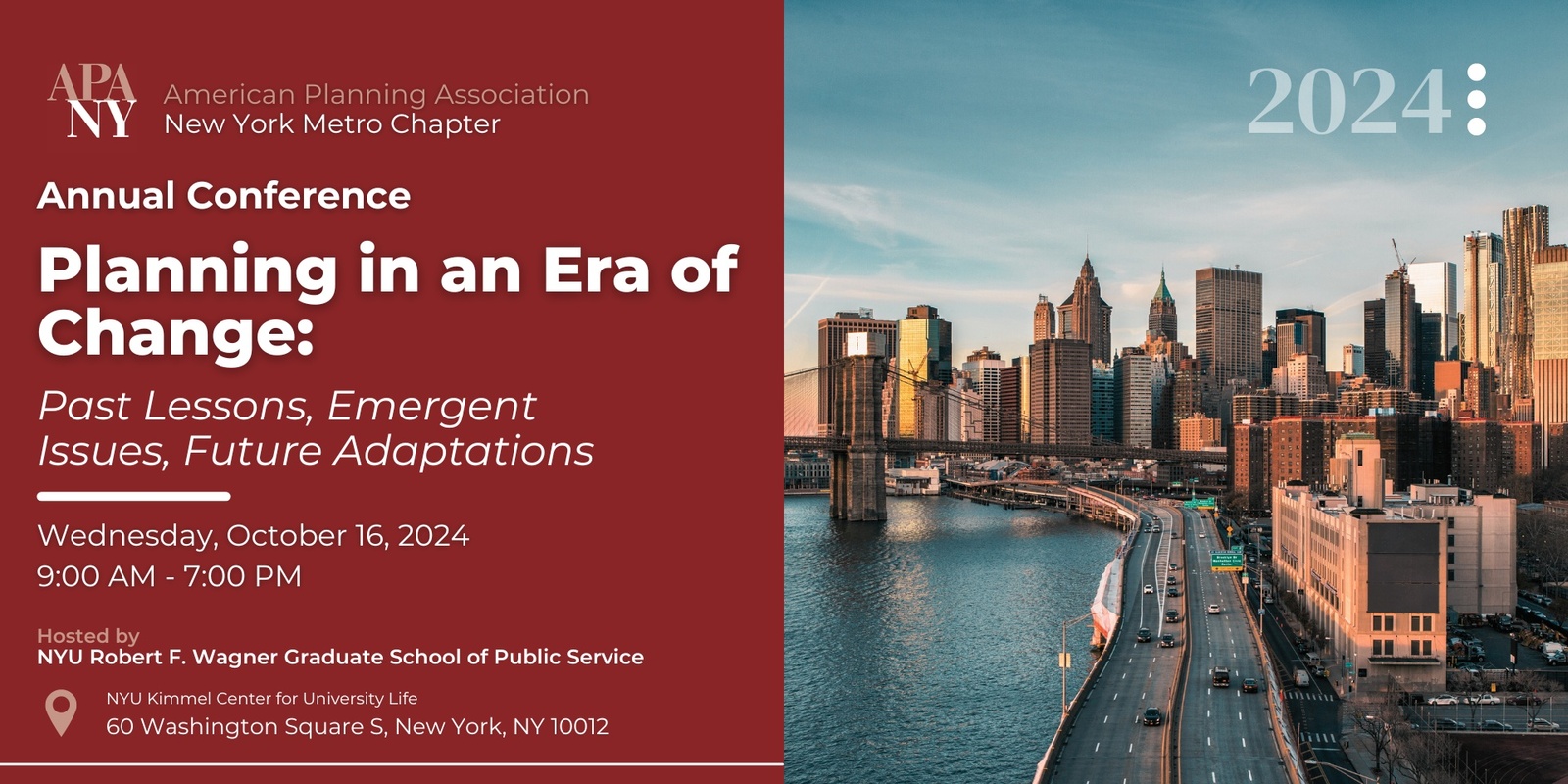 Banner image for APANY Chapter Annual Conference–Planning in an Era of Change: Past Lessons, Emergent Issues, Future Adaptations