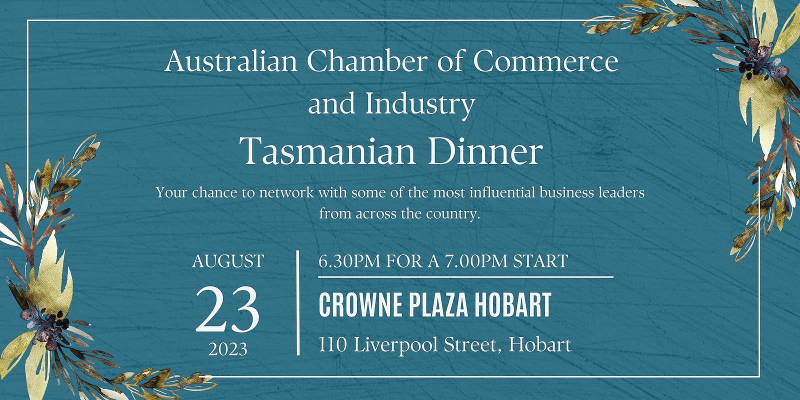 Banner image for Australian Chamber of Commerce and Industry Tasmanian Dinner