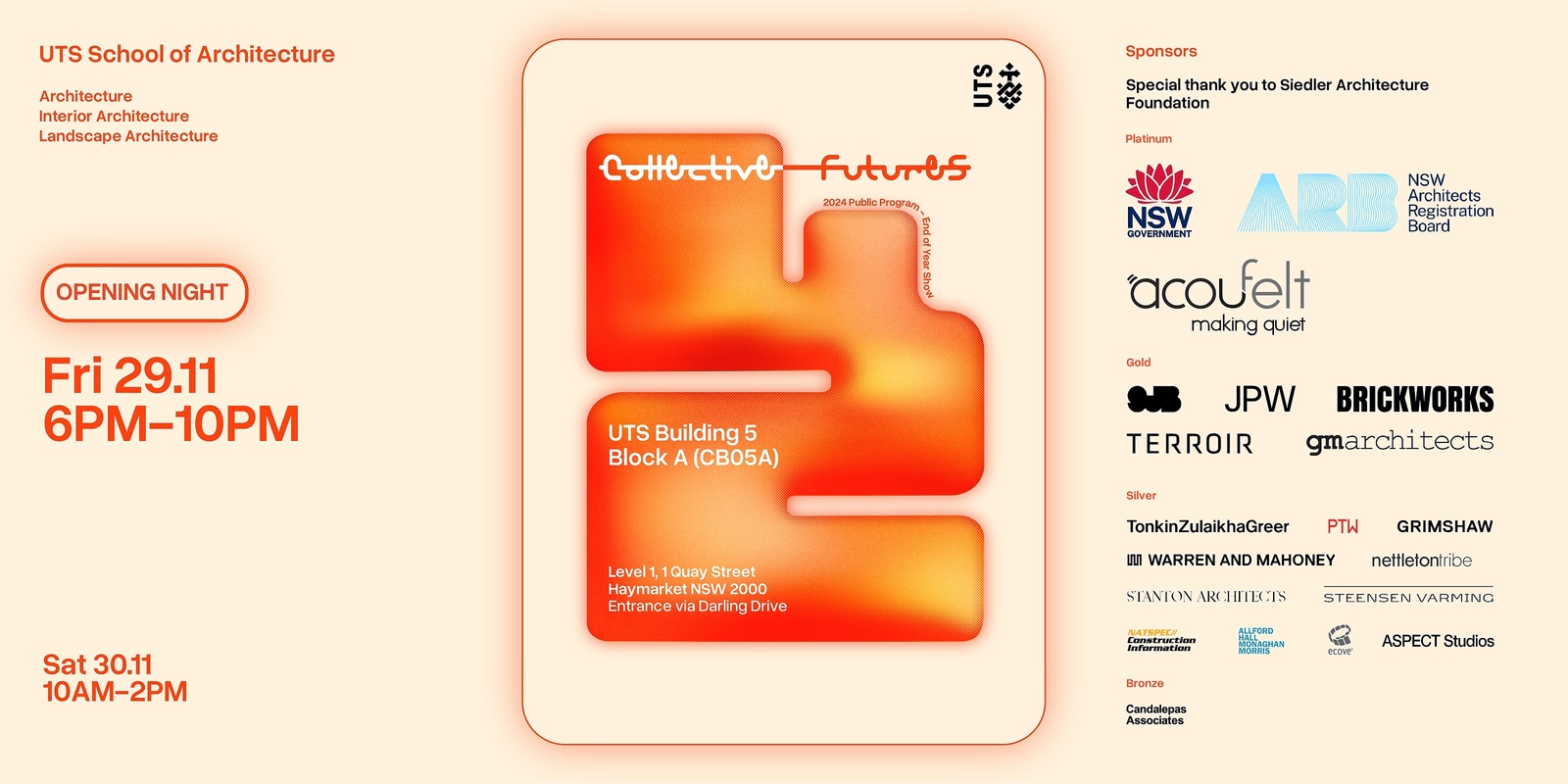 Banner image for UTS School of Architecture: 2024 End of Year Show — Collective Futures