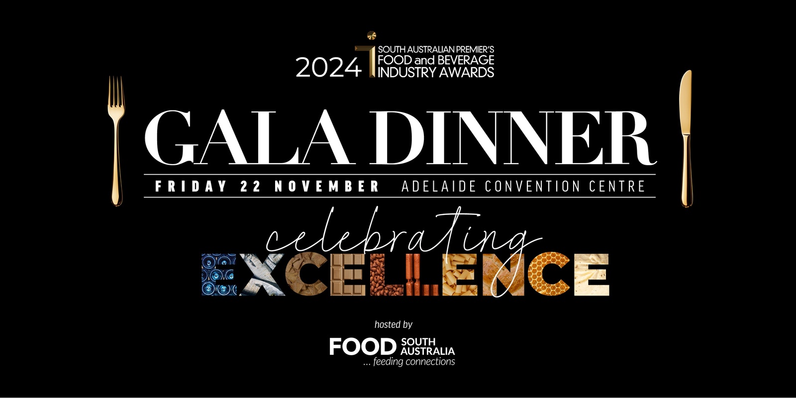 Banner image for 2024 South Australian Premier's Food and Beverage Industry Awards Gala Dinner