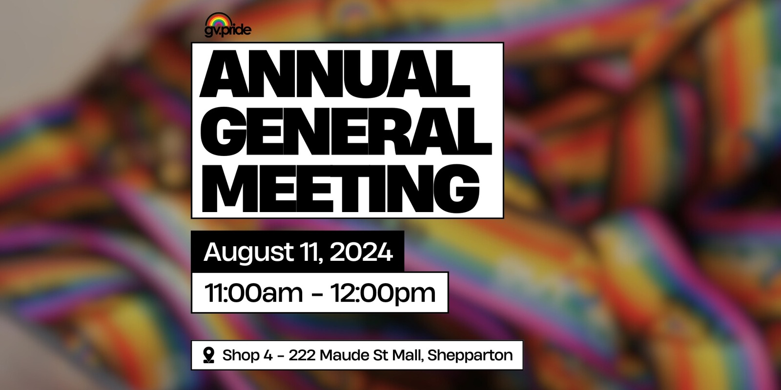 Banner image for GV Pride Inc. Annual General Meeting 2024 (and lunch)