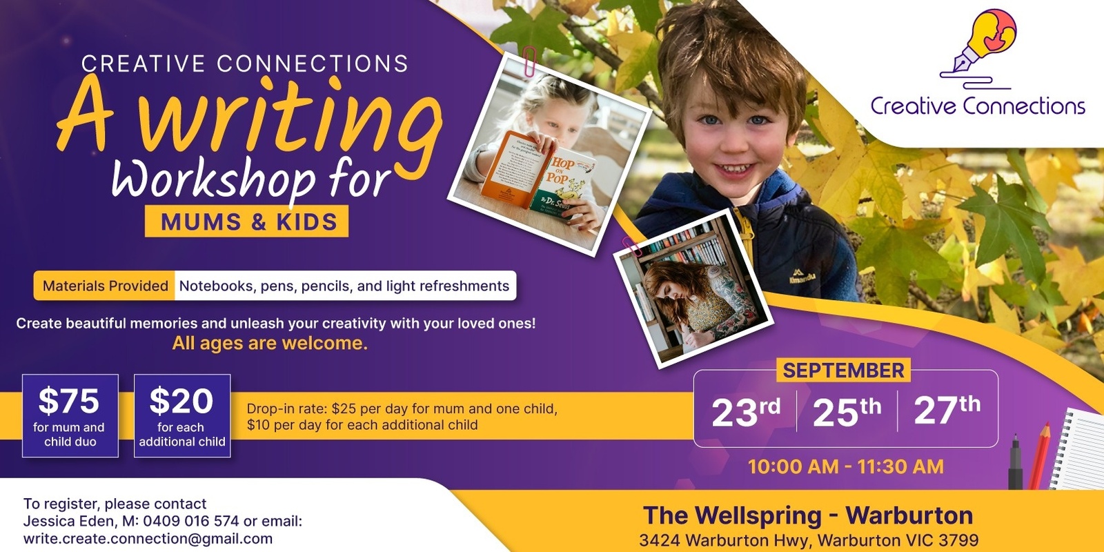 Banner image for Creative Connections - A Writing Workshop for Mums & Kids