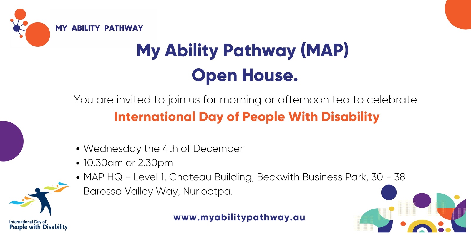 Banner image for MAP Open House -  Celebrating IDoPWD