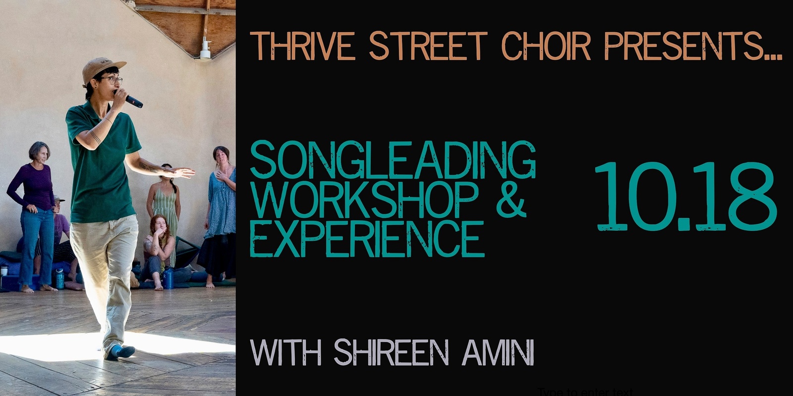 Banner image for Thrive Street Choir presents: Songleading Workshop & Experience with Shireen Amini