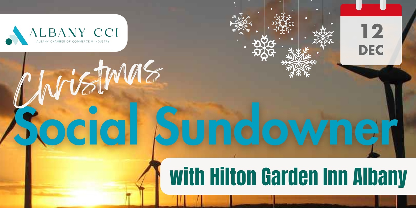 Banner image for ACCI Christmas Social Sundowner with Hilton Garden Inn Albany