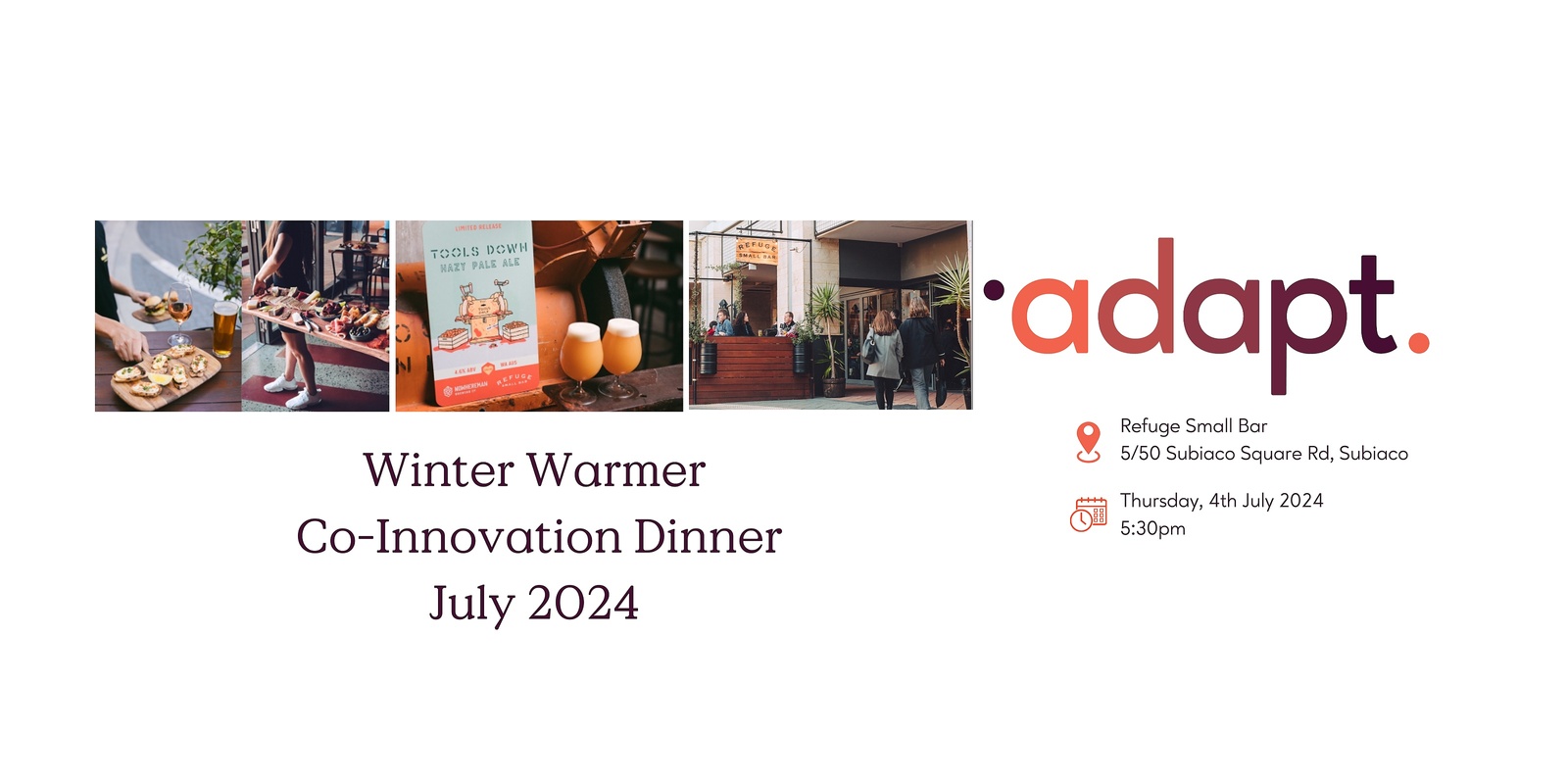 Banner image for Adapt Winter Warmer Co-Innovation Dinner