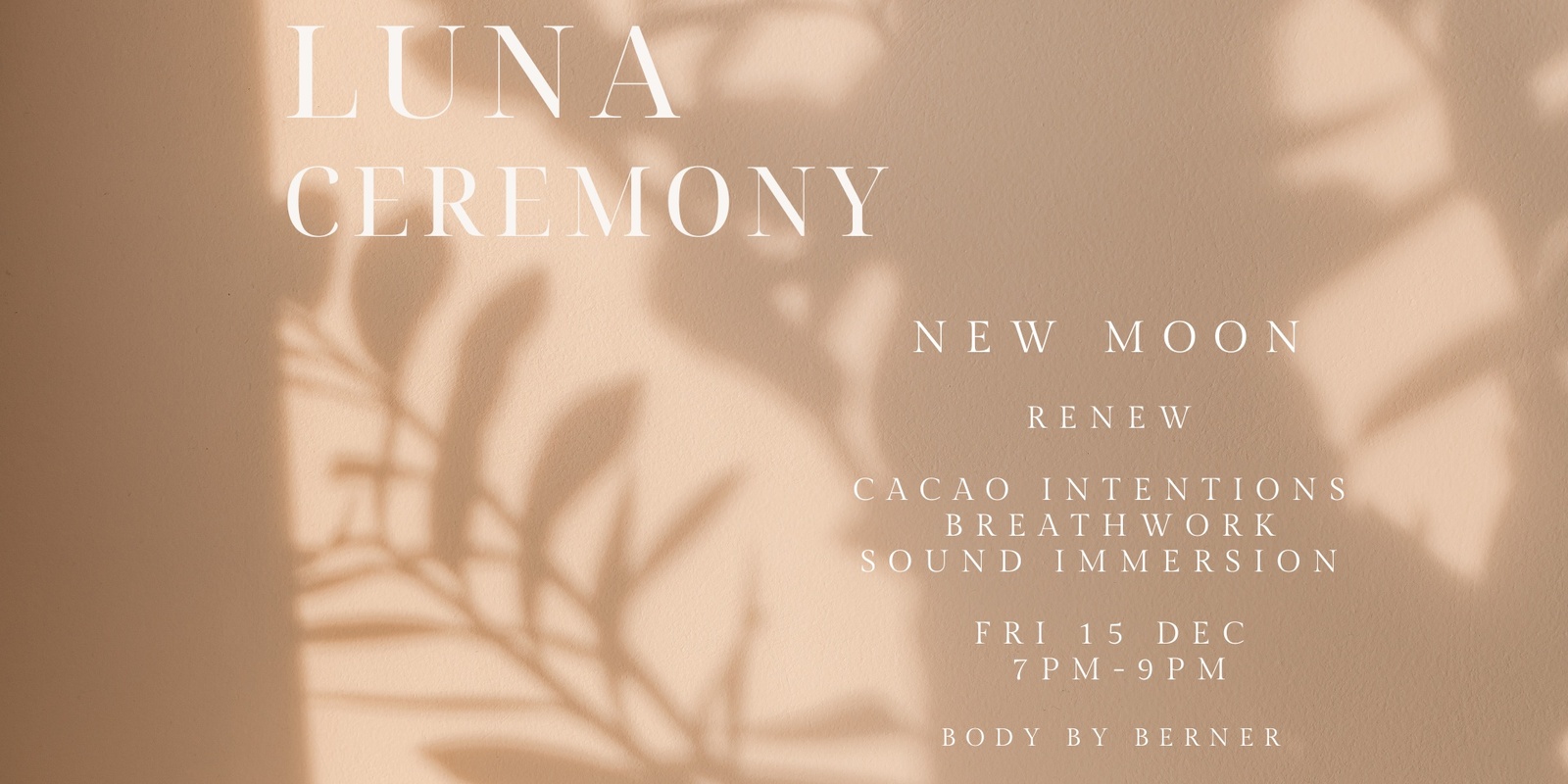 Banner image for LUNA CEREMONY - RENEW - NEW MOON BREATHWORK  JOURNEY -  DEC