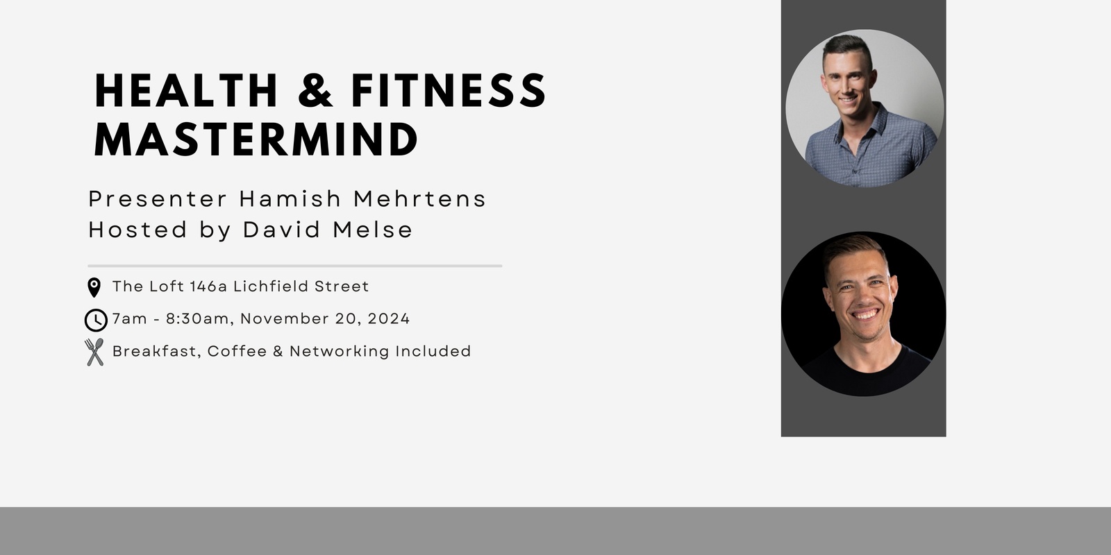 Banner image for Health & Fitness Mastermind: Hamish Mehrtens