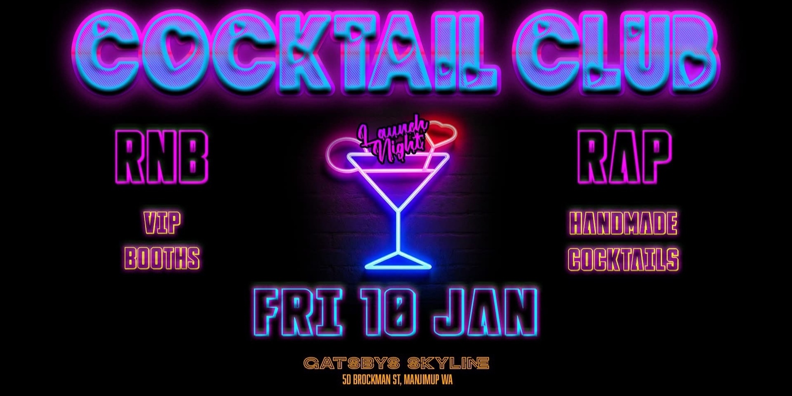 Banner image for Cocktail club launch night - R&B and rap DJ