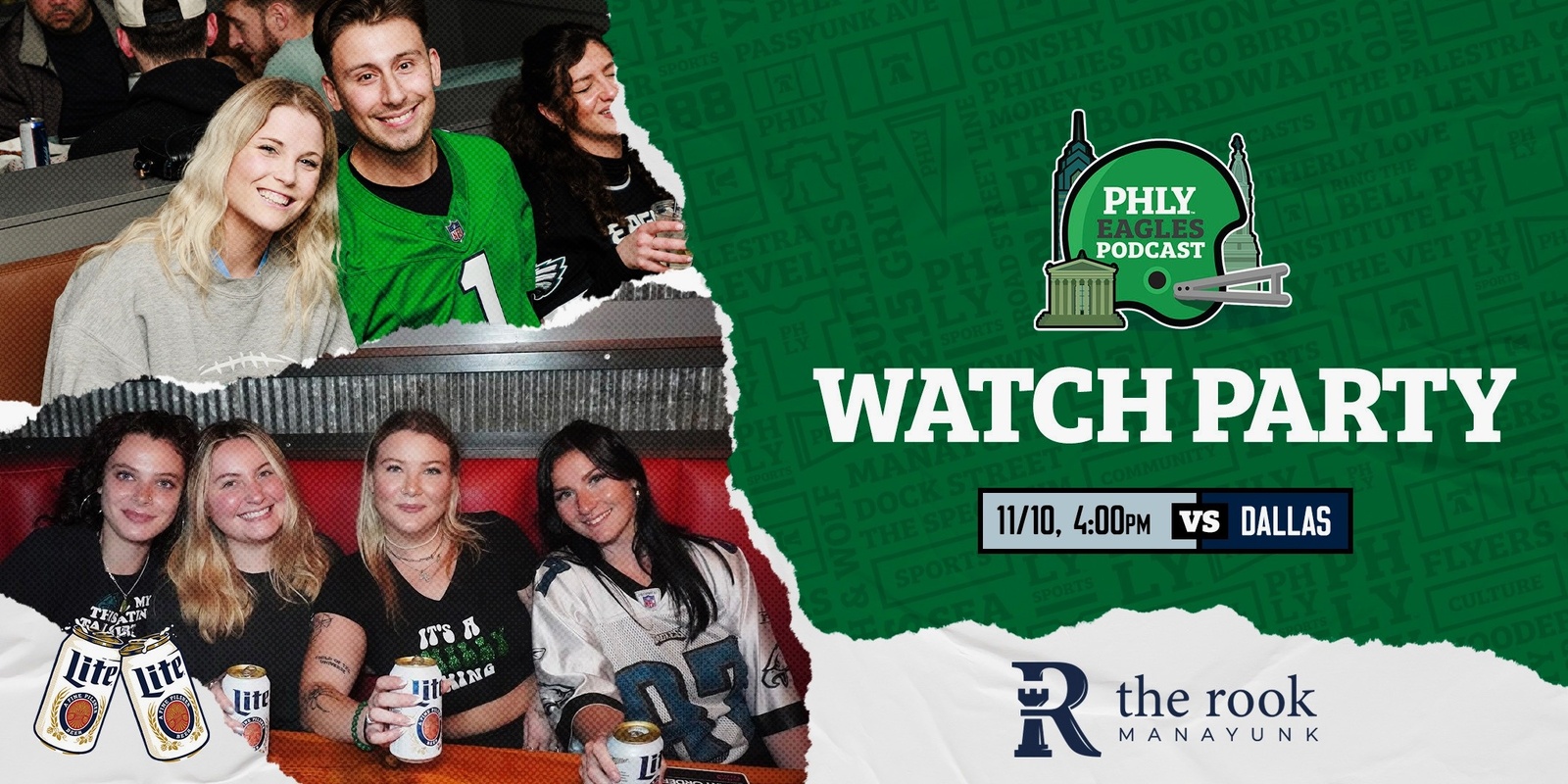 Banner image for PHLY Eagles Watch Party at The Rook 