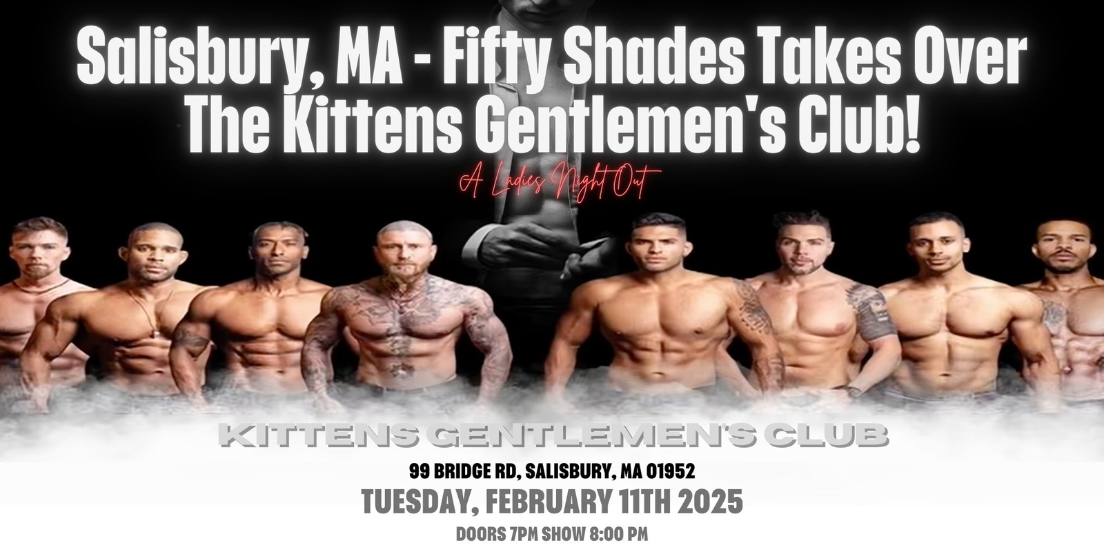 Banner image for Salisbury, MA - Male Revue: Fifty Shades Takes Over Kittens Gentlemen's Club!