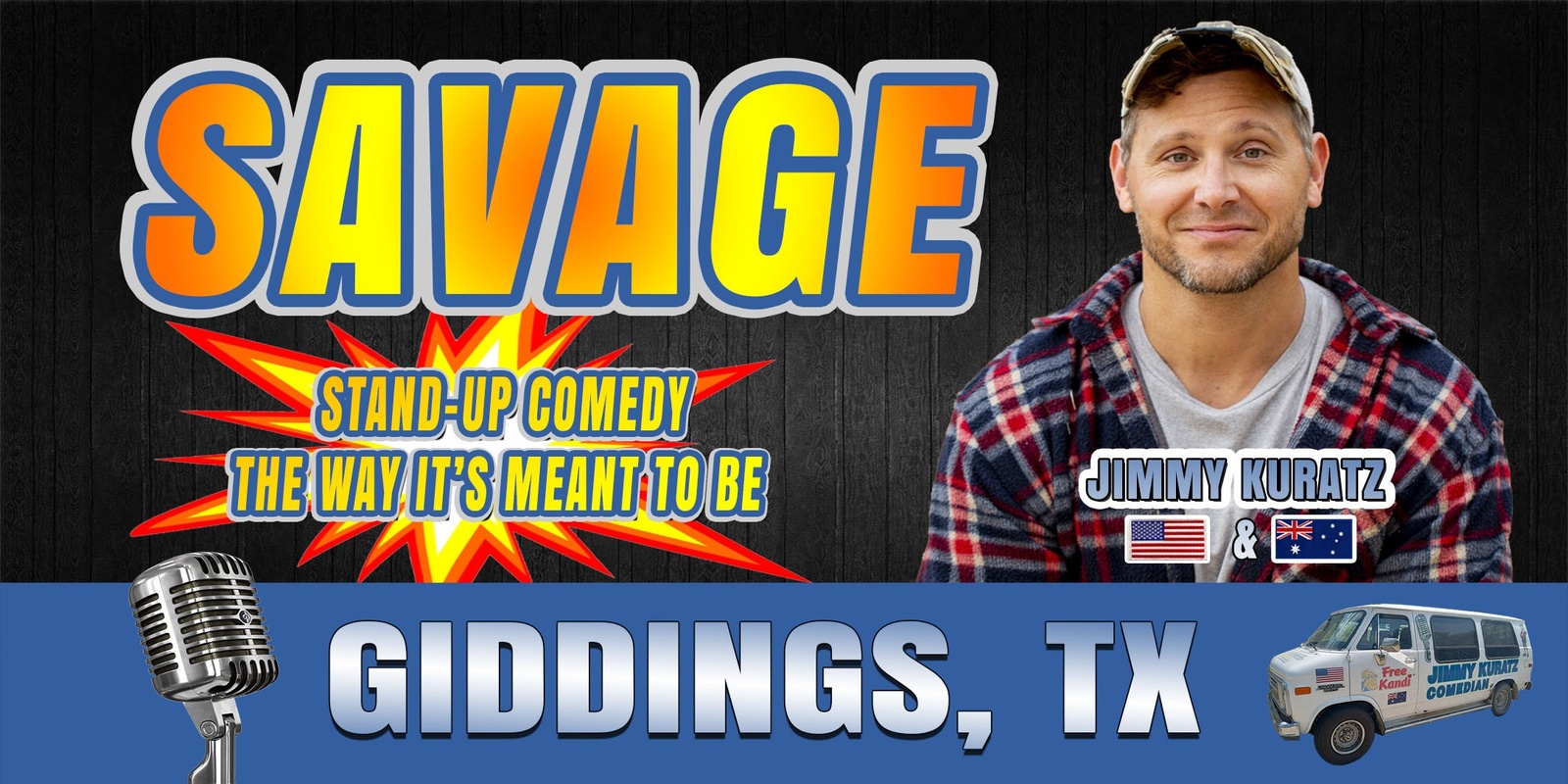 Banner image for STAND-UP comedy ♦ GIDDINGS, TX (Lee County Center for the Arts)