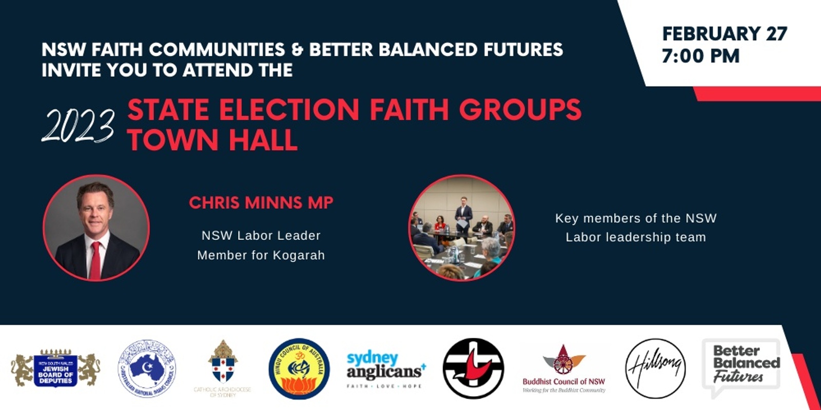 Banner image for State Election Town Hall - Labor Leader - 27 February 2023